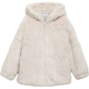 Mango Kids faux fur jas beige