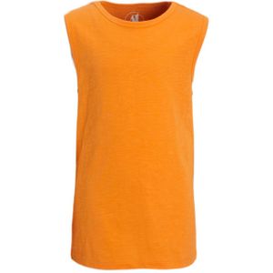 anytime singlet met printopdruk op de achterkant oranje