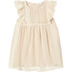 NAME IT MINI A-lijn jurk NMFHISILKA beige