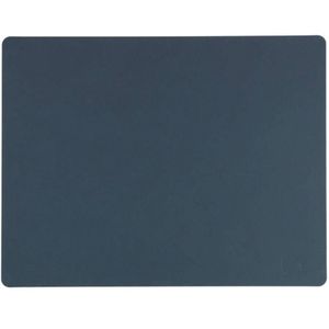 LIND DNA Placemat Leer Nupo Donkerblauw (35x45 cm)