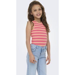 KIDS ONLY GIRL mouwloze top rib gebreid donkerroze/zalmroze