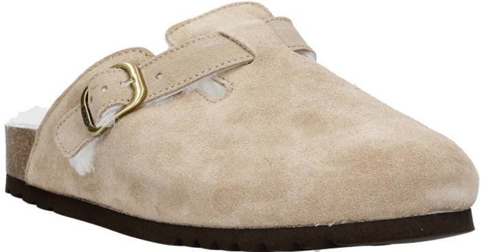 Scholl suède clogs beige