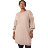 Zizzi - Caella - Gebreide Jurk - Poederroze - Korte Lengte