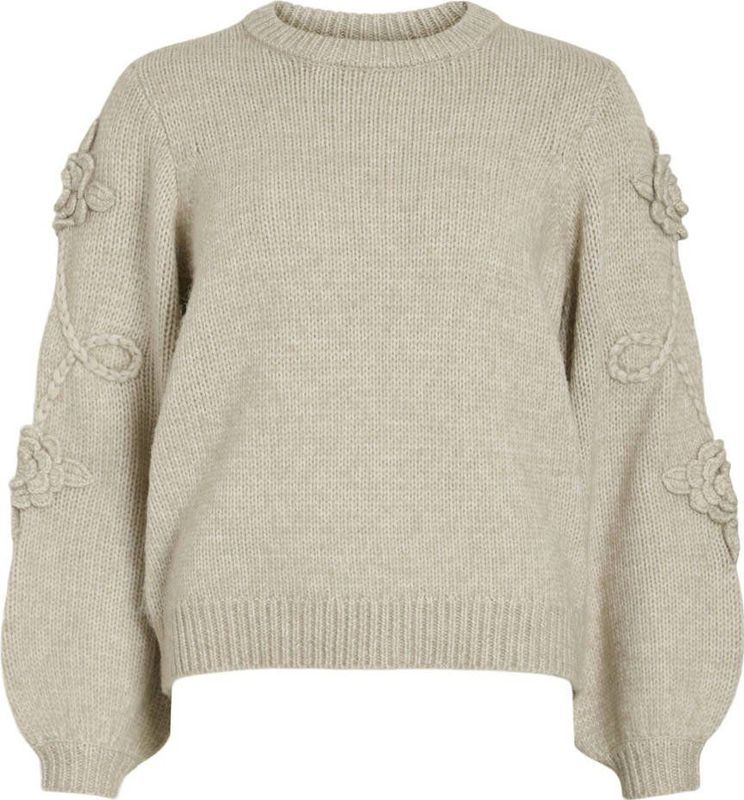 Vila - Vifaye O-neck - Gebreide Trui - Cement