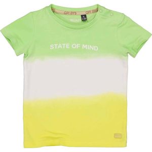 Quapi dip-dye T-shirt groen/wit/geel