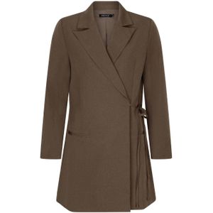 Ydence blazerjurk korte jurk donkerbruin