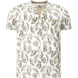 Charles Colby oversized T-shirt EARL CRISPIN Plus Size met all over print wit