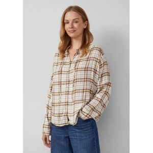 s.Oliver RED LABEL - Overhemdblouse - Regular Fit - All-over Motief - Geruit