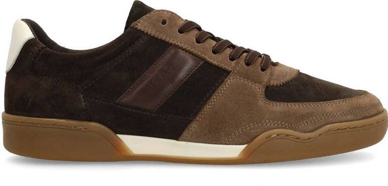 Manfield - Suède Sneakers - Bruin - Casual Schoenen