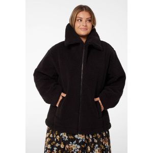 Miljuschka by Wehkamp oversized fleece jas zwart