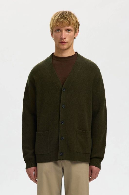 Wolmix - Cardigan - V-hals - Gebreid - Relaxed-fit