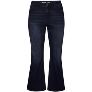 Miss Etam Plus flared jeans Jackie dark blue denim