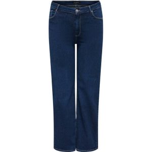 ONLY CARMAKOMA high waist wide leg jeans CARWILLY dark blue denim