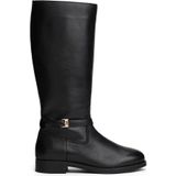 Tommy Hilfiger - TH BUCKLE RIDING LTHR LONG BOOT - Laarzen - Zwart