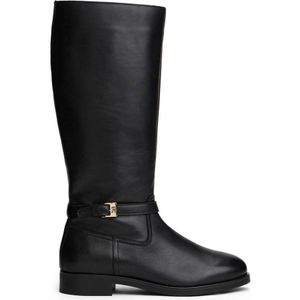 Tommy Hilfiger - TH BUCKLE RIDING LTHR LONG BOOT - Laarzen - Zwart