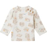 Noppies baby longsleeve Baxton met all over print beige