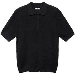 Mango Man regular fit polo zwart