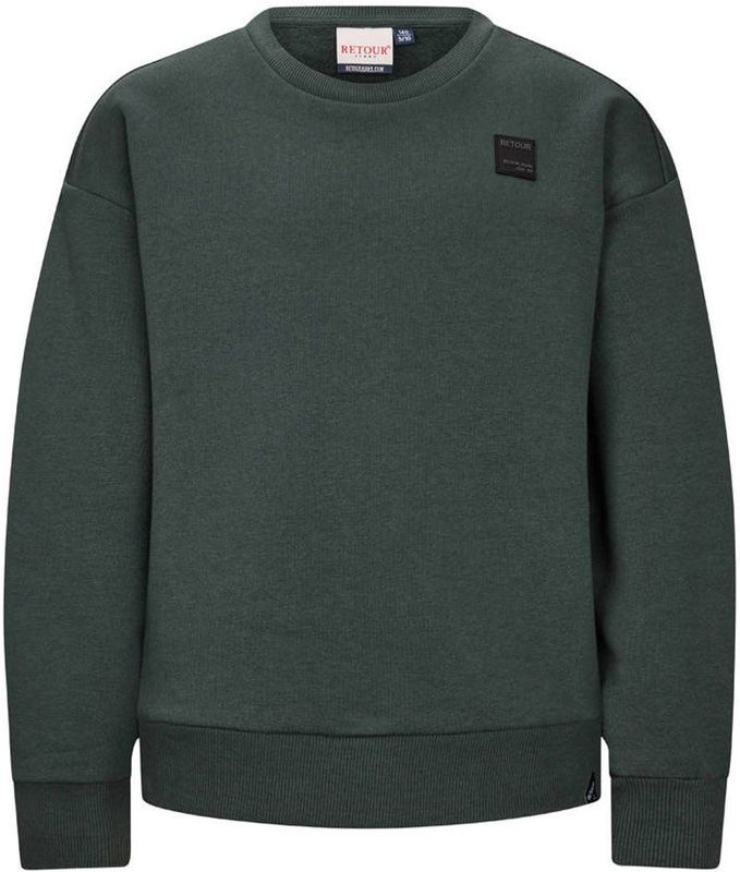 Retour Jeans - Sweater - Donkergroen - Met Backprint