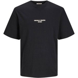 JACK & JONES ORIGINALS T-shirt JORNOTO met backprint zwart