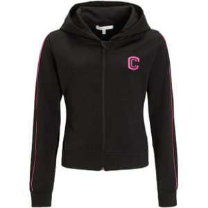 Coolcat vest met contrastbies Lara zwart