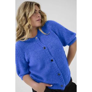 Kaffe Curve gebreid vest blauw