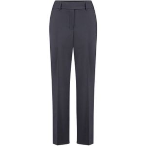 Claudia Sträter cropped pantalon met wol donkerblauw