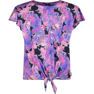 Vingino T-shirt met all over print paars/donkerblauw