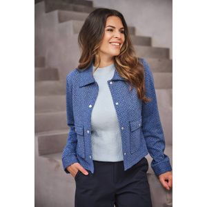 Zoso - Jane - Winterjas - Blauw - Dames - Knoopsluiting - Lange Mouwen