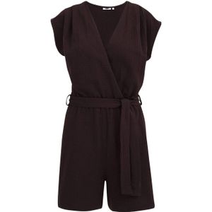 WE Fashion playsuit donkerbruin