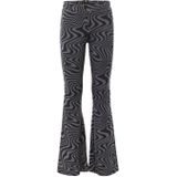 LOOXS 10sixteen flared broek met all over print grijs/donkergrijs