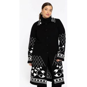 Vest - REGINA - Zwart-Wit - Cardigan