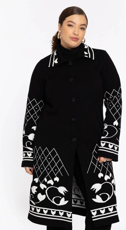 Vest - REGINA - Zwart-Wit - Cardigan