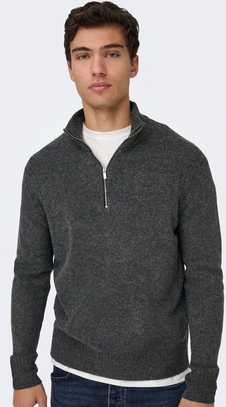 ONLY & SONS - ONSMOVE - Pullover - Antraciet - Gebreide Trui