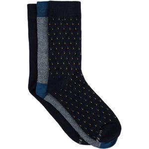 WE Fashion sokken donkerblauw - set van 3