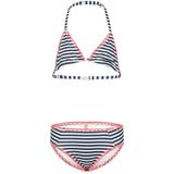 29FT gestreepte triangel bikini donkerblauw/wit