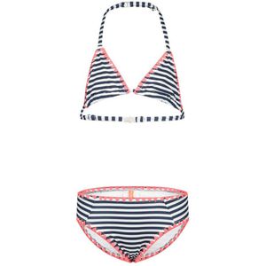 29FT gestreepte triangel bikini donkerblauw/wit
