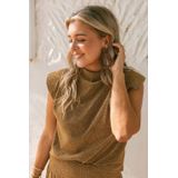 Bolina Island x Florine Hofstee glitter top beige