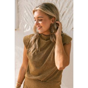 Bolina Island x Florine Hofstee glitter top beige