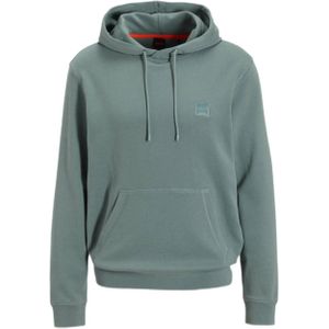 BOSS hoodie Wetalk met logo open green