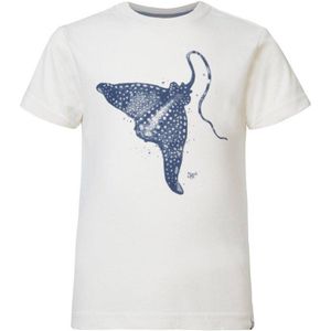 Noppies T-shirt met printopdruk wit/blauw