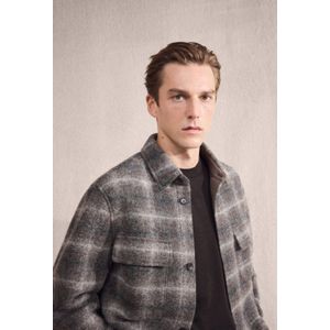 Mango Man geruit overshirt bruin