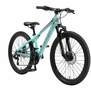 BikeStar MTB, Sport kinderfiets 24 inch mint /roze, 21 speed