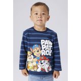 NAME IT MINI Paw Patrol longsleeve donkerblauw gebreid