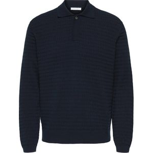 ONLY & SONS trui met ingebreid patroon donkerblauw