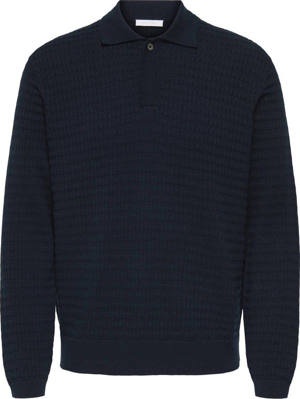 ONLY & SONS trui met ingebreid patroon donkerblauw