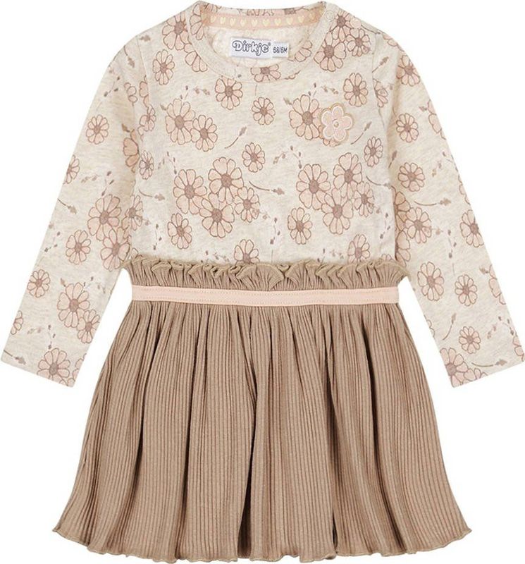 Dirkje korte jurk beige