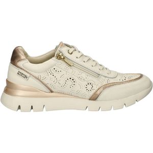 Pikolinos Cantabria leren sneakers ecru