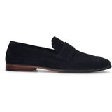 Manfield suède loafers blauw