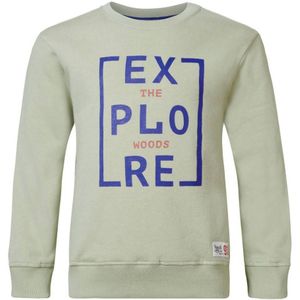 Noppies sweater Delray met printopdruk groen