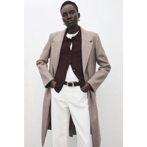 Mango manteljas grijsbruin